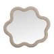 VENTURE DESIGN Kungsbacka v�gspejl, organisk - spejlglas og beige boucl� (70x70)