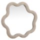 VENTURE DESIGN Kungsbacka veggspeil, organisk - speilglass og beige boucl� (70x70)
