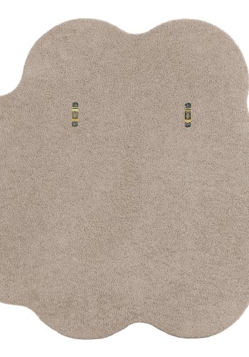 VENTURE DESIGN Kungsbacka veggspeil, organisk - speilglass og beige boucl� (70x70)