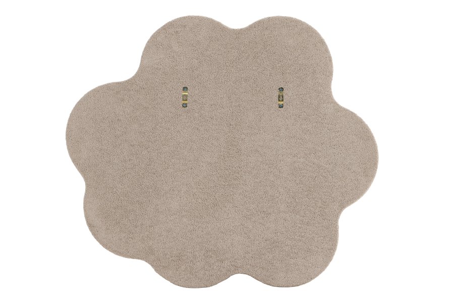 VENTURE DESIGN Kungsbacka veggspeil, organisk - speilglass og beige boucl� (70x70)