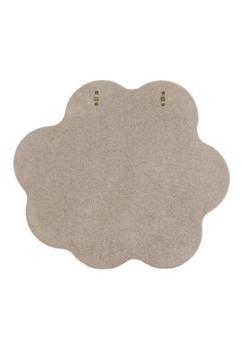 VENTURE DESIGN Kungsbacka v�gspejl, organisk - spejlglas og beige boucl� (70x70)