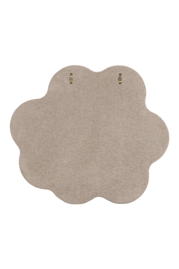 VENTURE DESIGN Kungsbacka v�gspejl, organisk - spejlglas og beige boucl� (70x70)