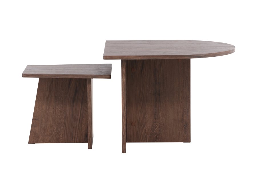 VENTURE DESIGN Sala salongbord 60x45 cm, 40x35 cm - MDF med mokka 3D-papir