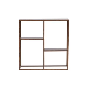 VENTURE DESIGN Staal reol - MDF og st�l med valn�d 3D-papir (H:81)