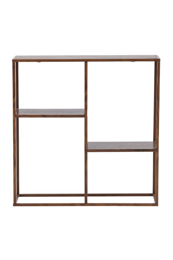 VENTURE DESIGN Staal reol - MDF og st�l med valn�d 3D-papir (H:81)