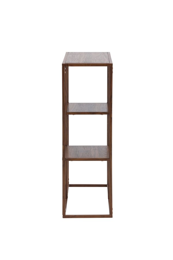 VENTURE DESIGN Staal reol - MDF og st�l med valn�d 3D-papir (H:81)