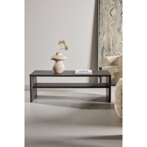 VENTURE DESIGN Telemarket sofabord 110x50x38 cm - MDF med sort 3D-papir