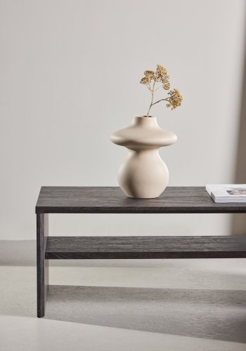 VENTURE DESIGN Telemarket sofabord, m. 1 hylde - sort 3D-papir (110x50x38)