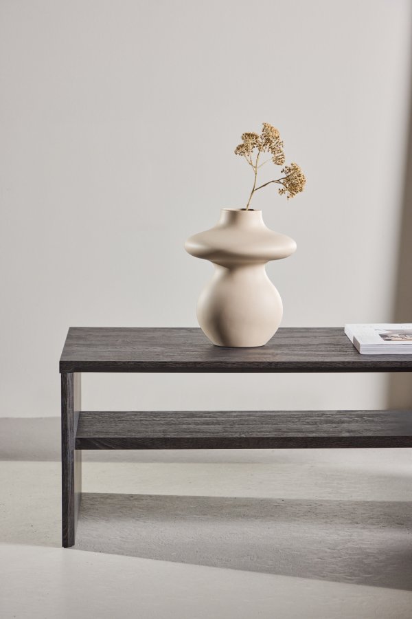 VENTURE DESIGN Telemarket sofabord 110x50x38 cm - MDF med sort 3D-papir