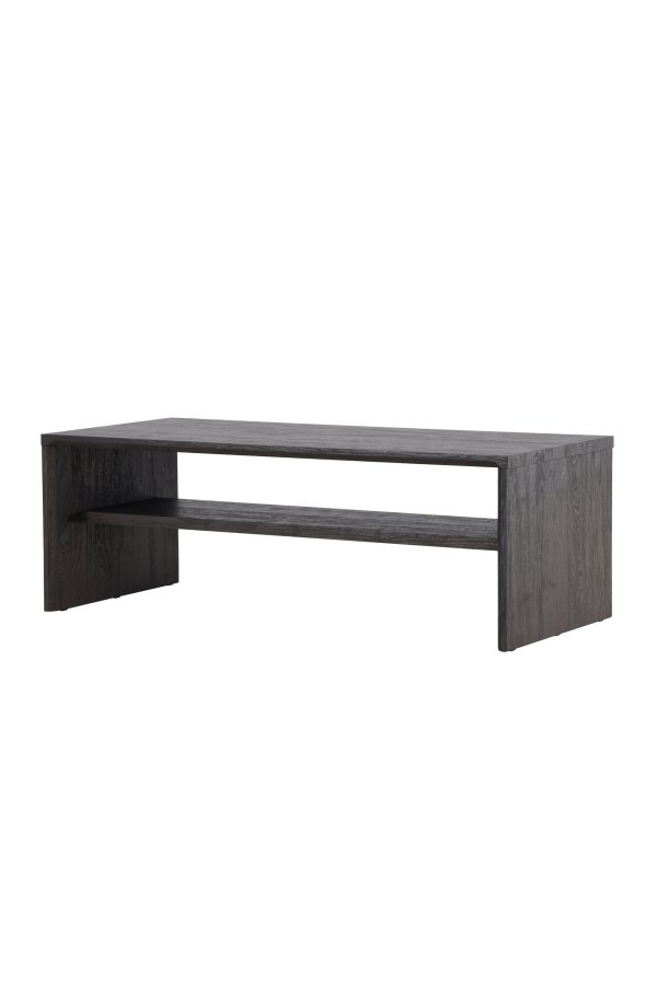 VENTURE DESIGN Telemarket sofabord 110x50x38 cm - MDF med sort 3D-papir