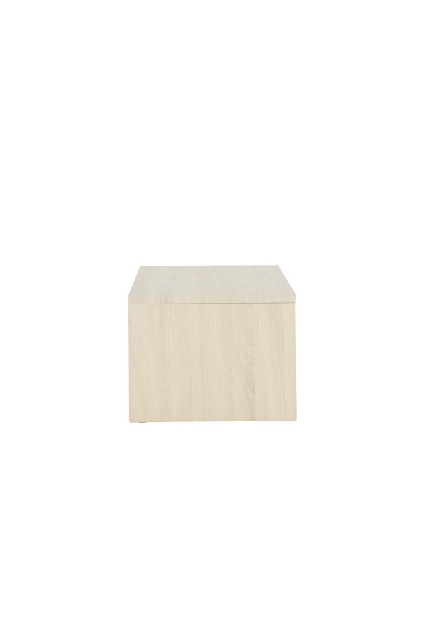 VENTURE DESIGN Telemarket sofabord 110x50x38 cm - MDF med hvidvasket 3D-papir