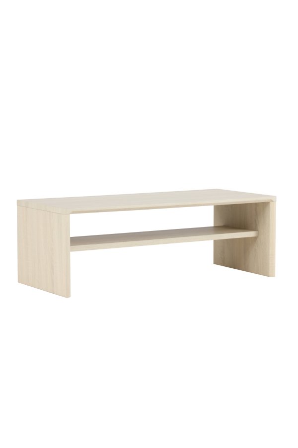 VENTURE DESIGN Telemarket sofabord 110x50x38 cm - MDF med hvidvasket 3D-papir