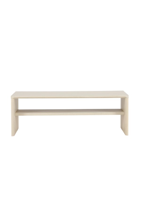 VENTURE DESIGN Telemarket sofabord 110x50x38 cm - MDF med hvidvasket 3D-papir
