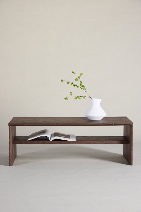 VENTURE DESIGN Telemarket sofabord 110x50x38 cm - MDF med mocca 3D-papir