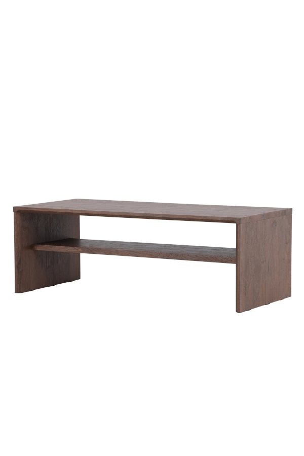 VENTURE DESIGN Telemarket sofabord 110x50x38 cm - MDF med mocca 3D-papir