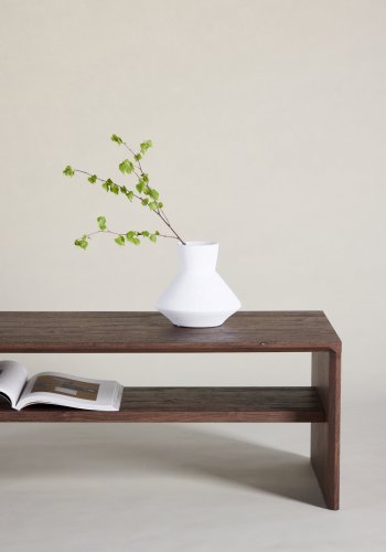 VENTURE DESIGN Telemarket sofabord, m. 1 hylde - mocca 3D-papir (110x50x38)