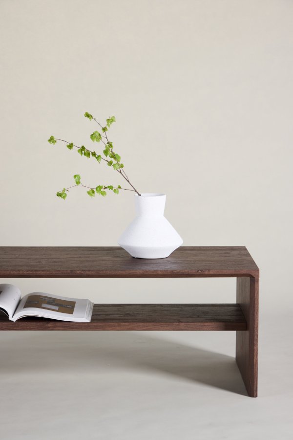 VENTURE DESIGN Telemarket sofabord 110x50x38 cm - MDF med mocca 3D-papir