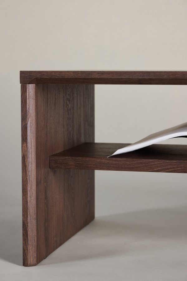 VENTURE DESIGN Telemarket sofabord 110x50x38 cm - MDF med mocca 3D-papir