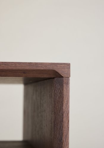 VENTURE DESIGN Telemarket sofabord, m. 1 hylde - mocca 3D-papir (110x50x38)