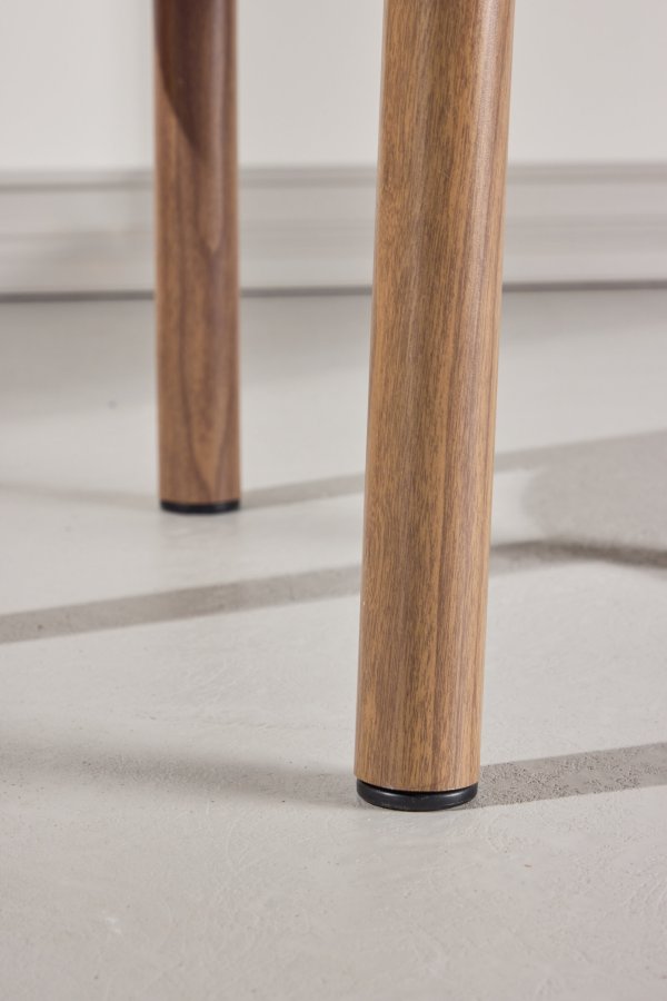 VENTURE DESIGN Tillo Spisestole 2-pak - St�l med Woodlook 3D Papir / Hvid Boucl&eacute;