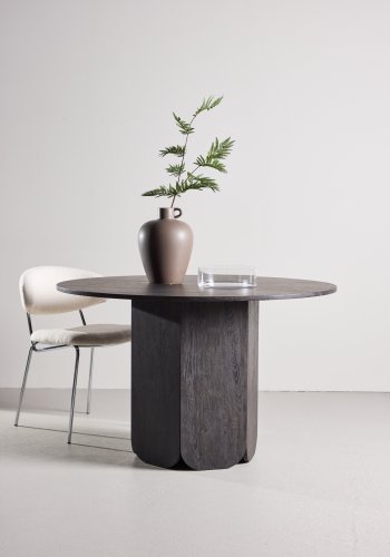 VENTURE DESIGN Tekla spisebord, rund - sort 3D-papir (�120x75)