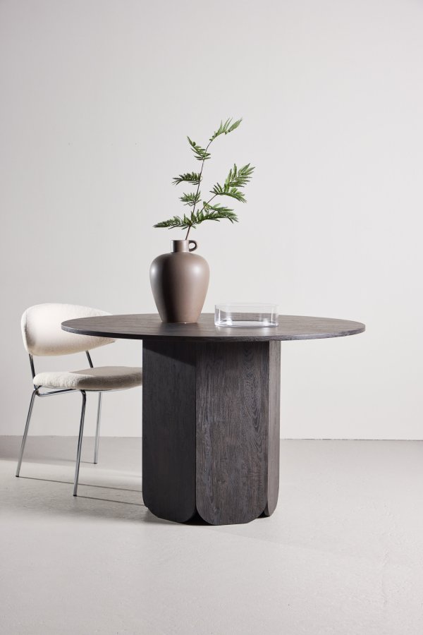 VENTURE DESIGN Tekla spisebord, rund - sort 3D-papir (�120x75)