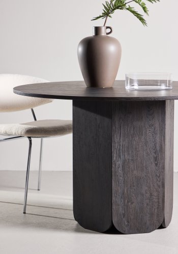 VENTURE DESIGN Tekla spisebord, rund - sort 3D-papir (�120x75)