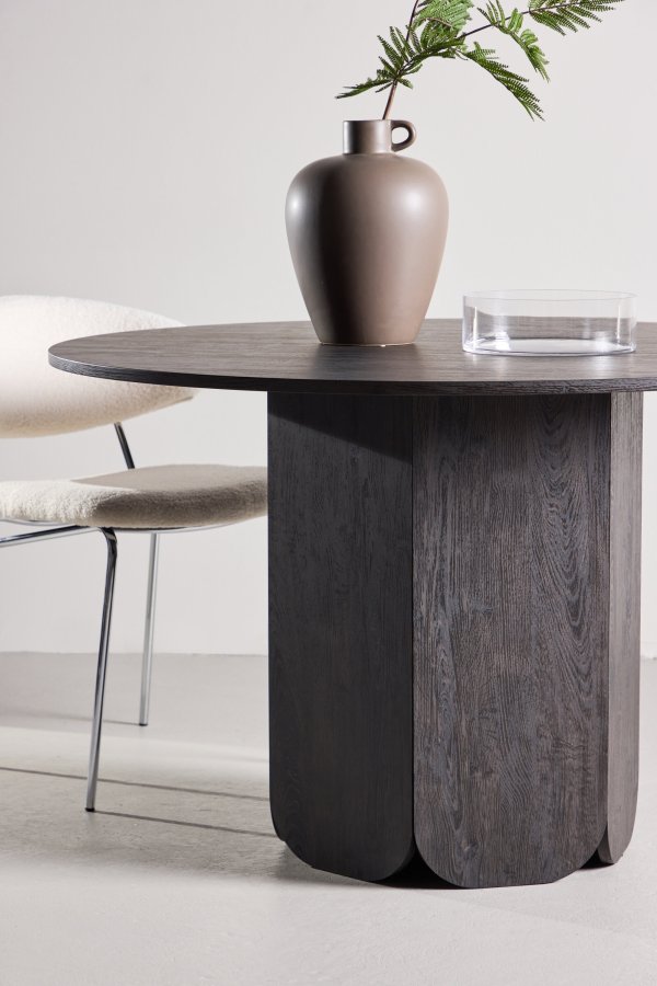 VENTURE DESIGN Tekla spisebord, rund - sort 3D-papir (�120x75)