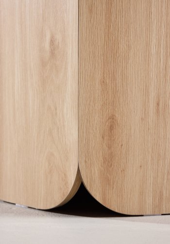 VENTURE DESIGN Tekla spisebord, rund - lysegr� Calacatta look og natur 3D-papir (�120x75)