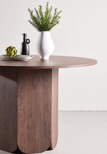 VENTURE DESIGN Tekla spisebord, rund - mocca 3D-papir (�120x75)