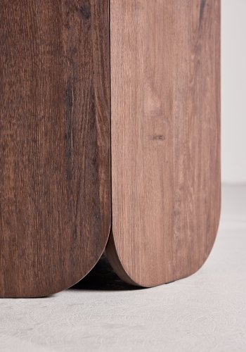 VENTURE DESIGN Tekla spisebord, rund - mocca 3D-papir (�120x75)