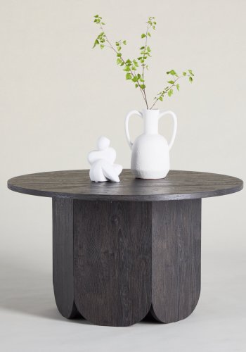 VENTURE DESIGN Tekla salongbord 80x45 cm - MDF med svart 3D-papir