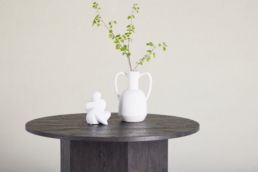 VENTURE DESIGN Tekla salongbord 80x45 cm - MDF med svart 3D-papir