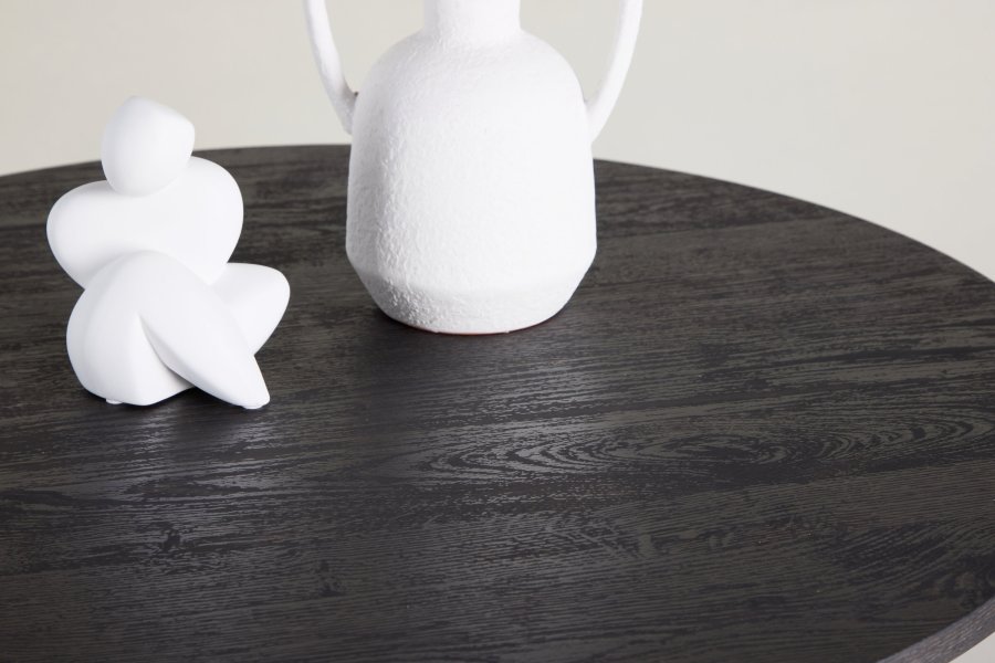 VENTURE DESIGN Tekla salongbord 80x45 cm - MDF med svart 3D-papir