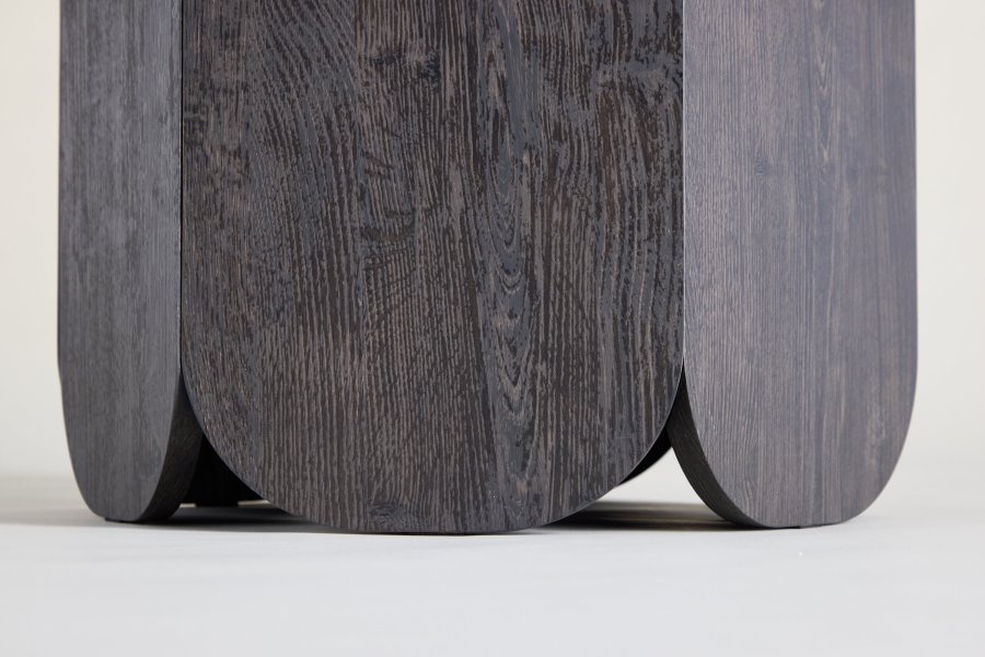 VENTURE DESIGN Tekla salongbord 80x45 cm - MDF med svart 3D-papir