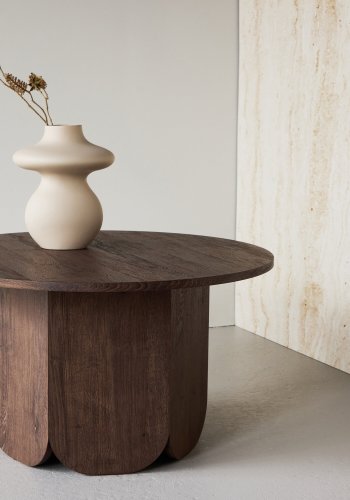 VENTURE DESIGN Tekla sofabord �80x45 cm - MDF med mocca 3D-papir