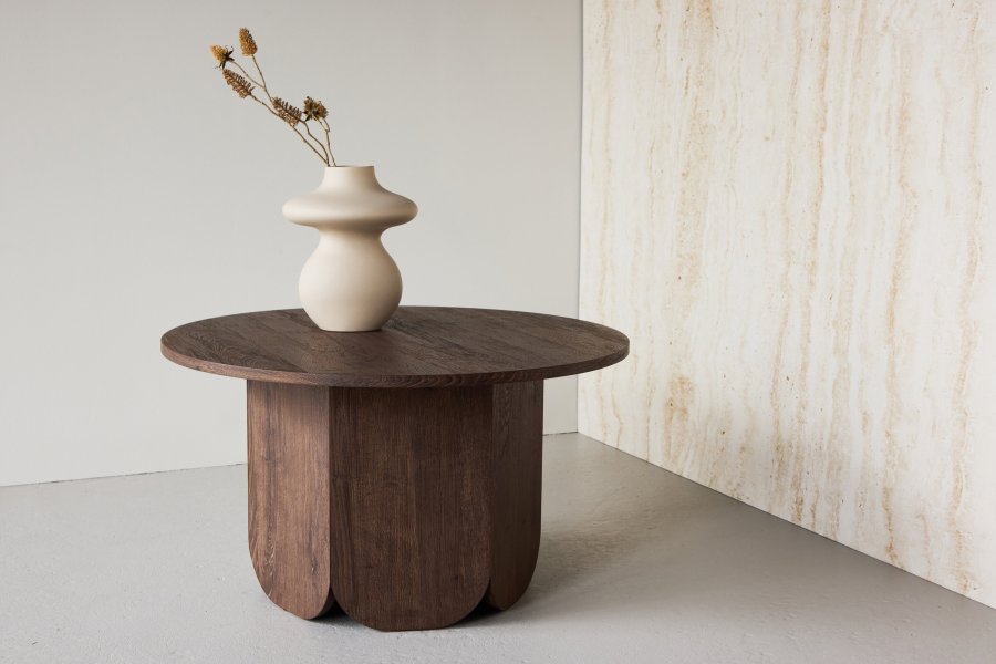 VENTURE DESIGN Tekla sofabord �80x45 cm - MDF med mocca 3D-papir