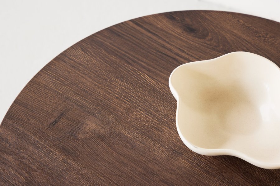 VENTURE DESIGN Tekla soffbord 60x45 cm - MDF med mocca 3D-papper