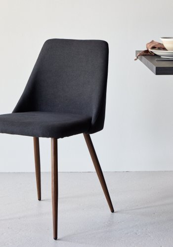 VENTURE DESIGN Night spisebordsstol - sort hr og stl med mocca 3D-papir