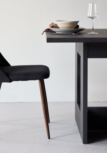 VENTURE DESIGN Night spisebordsstol - sort hr og stl med mocca 3D-papir
