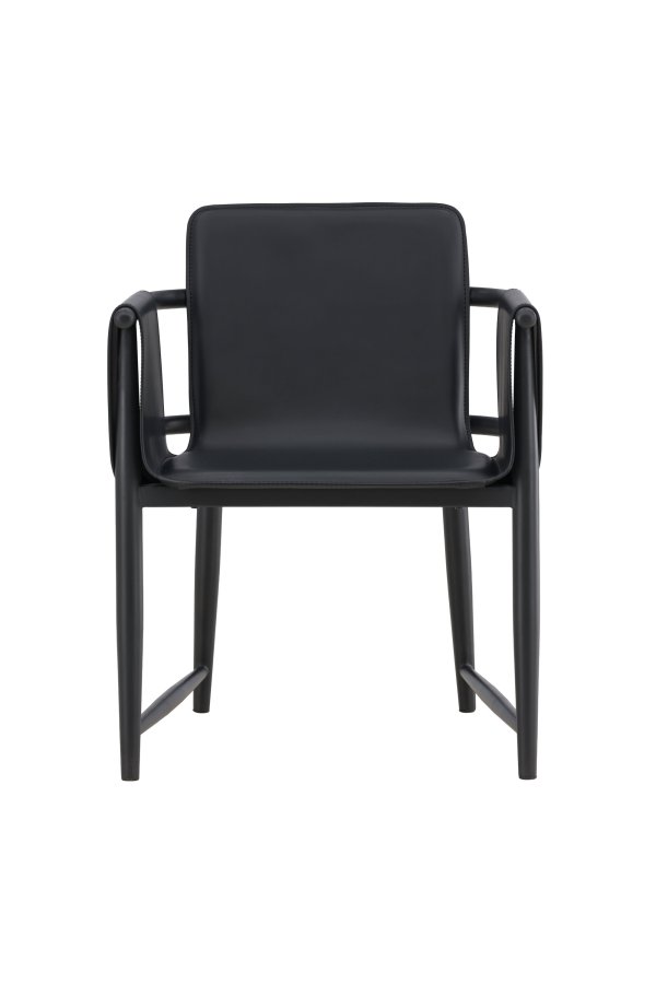 VENTURE DESIGN Bj&auml;re L�nestol 60x61x78 cm - Metalstel / Sort PU