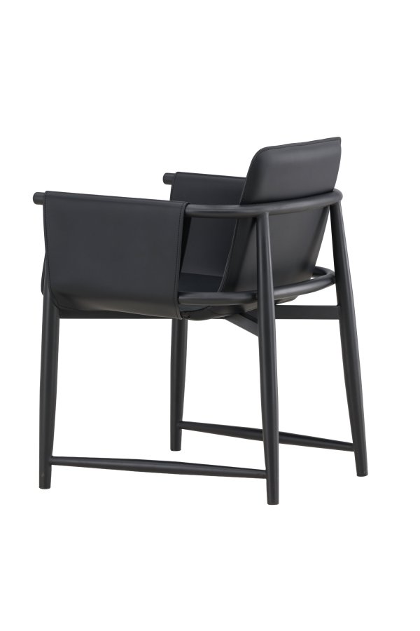 VENTURE DESIGN Bj&auml;re L�nestol 60x61x78 cm - Metalstel / Sort PU