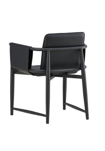 VENTURE DESIGN Bj&auml;re L�nestol 60x61x78 cm - Metalstel / Sort PU