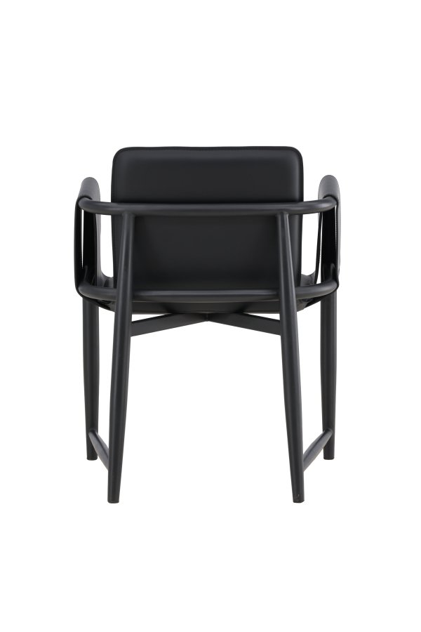 VENTURE DESIGN Bj&auml;re L�nestol 60x61x78 cm - Metalstel / Sort PU