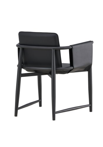 VENTURE DESIGN Bj&auml;re L�nestol 60x61x78 cm - Metalstel / Sort PU