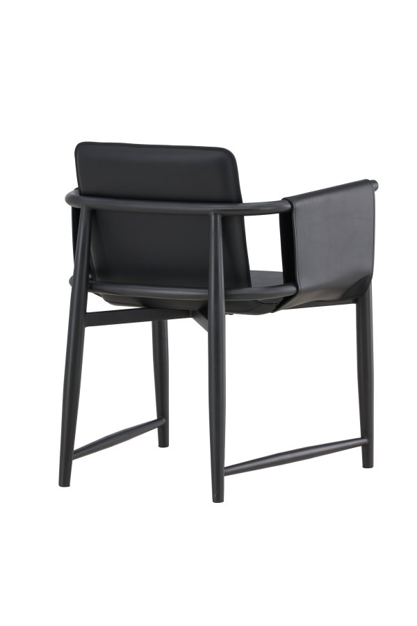 VENTURE DESIGN Bj&auml;re L�nestol 60x61x78 cm - Metalstel / Sort PU