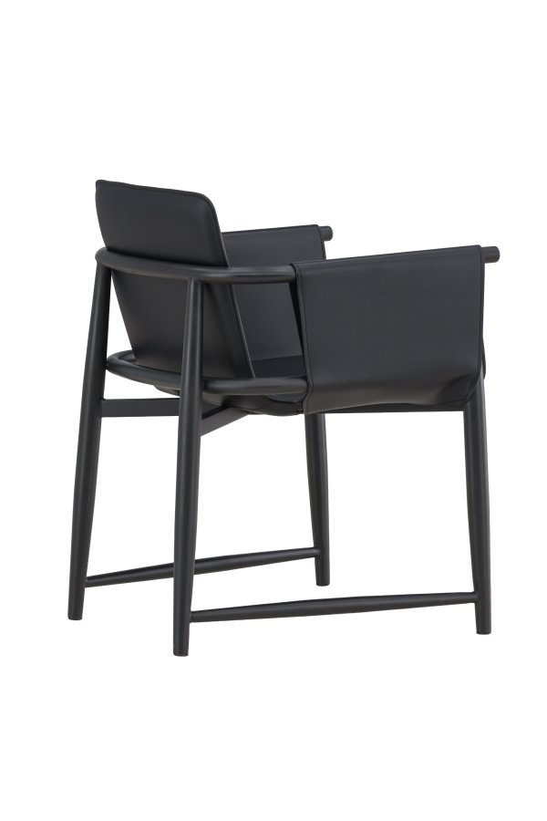 VENTURE DESIGN Bj&auml;re L�nestol 60x61x78 cm - Metalstel / Sort PU