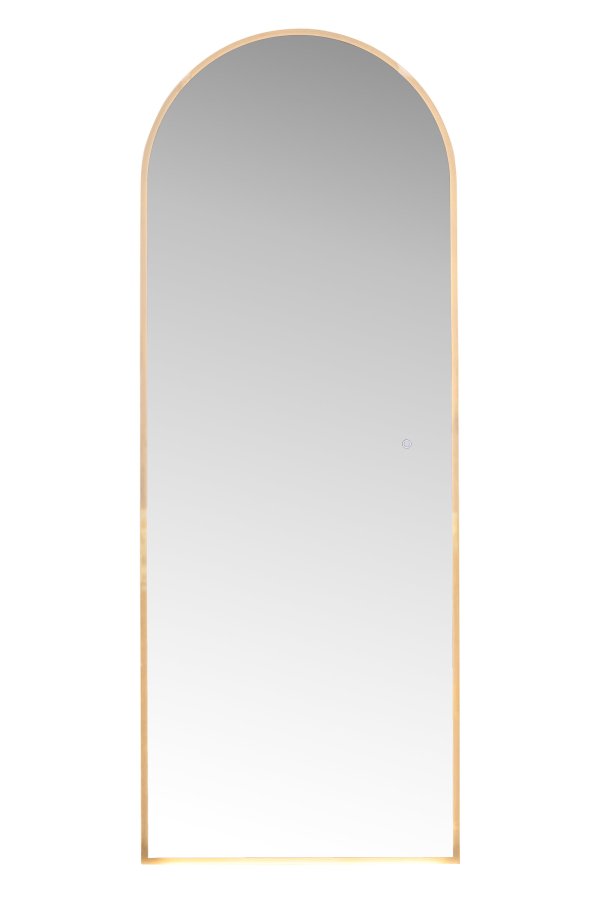 VENTURE DESIGN Skeppsvik x Josefin Lustig v�gspejl, m. lys - spejlglas og s�lv aluminium (70x185)