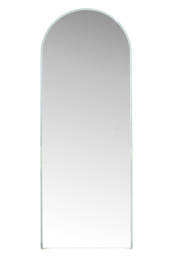 VENTURE DESIGN Skeppsvik x Josefin Lustig v�gspejl, m. lys - spejlglas og s�lv aluminium (70x185)