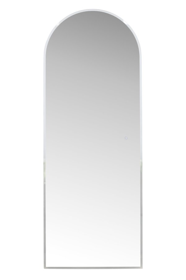 VENTURE DESIGN Skeppsvik x Josefin Lustig v�gspejl, m. lys - spejlglas og s�lv aluminium (70x185)